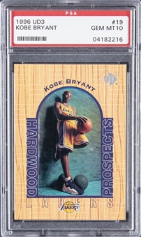 1996-97 Upper Deck UD3 #19 Kobe Bryant Rookie Card - PSA GEM MT 10